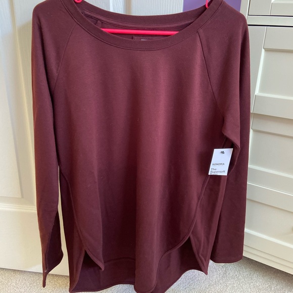 Maroon Sonoma Pull over Shirt - Picture 1 of 5